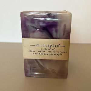 NWT Pier 1 Multiples Ginger Melon Sliced Currant Banana Pineapple Purple Candle